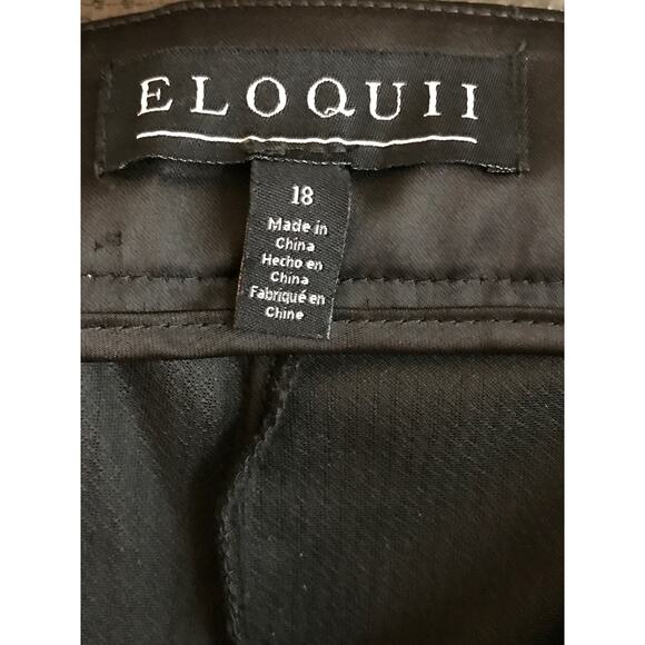 Eloquii Womens Black Velvet Satin 2 Pc Suit Blazer 16 Tuxedo Pants 18 - Picture 14 of 16